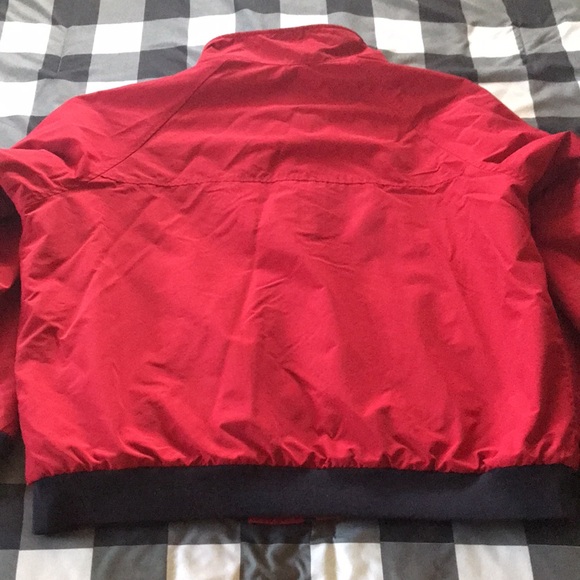 Mens LANDS END Vintage SQUALL Red Bright Cherry Waterproof Insulated Jacket XL - Picture 15 of 16
